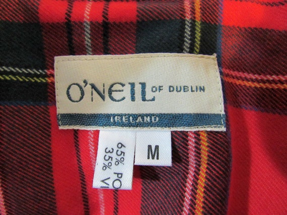 Vintage 1990s O'Neil of Dublin Plaid Hooded Shoul… - image 2