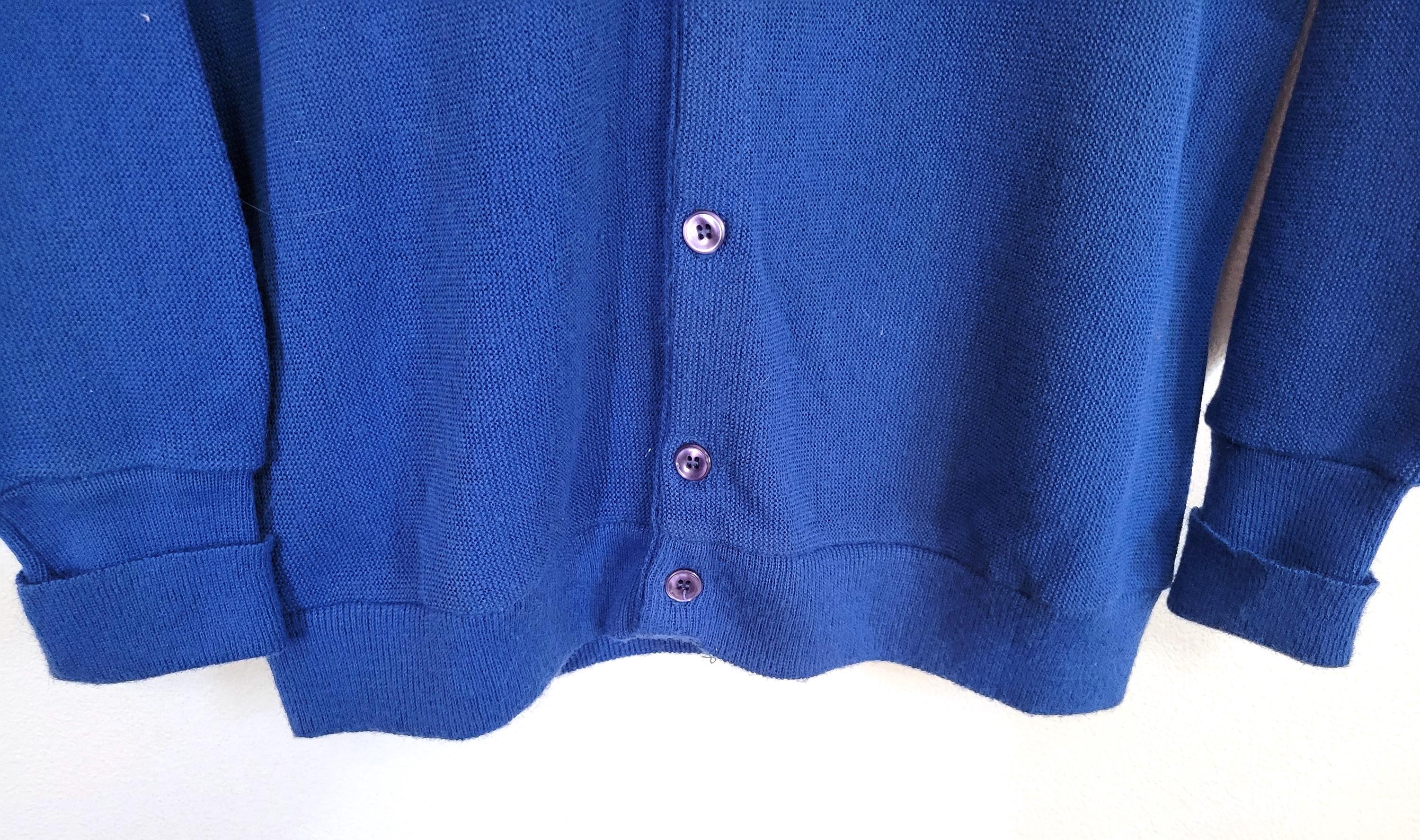 Vintage 1960s 70s Tourney Men's L Large Button Front Golf Cardigan