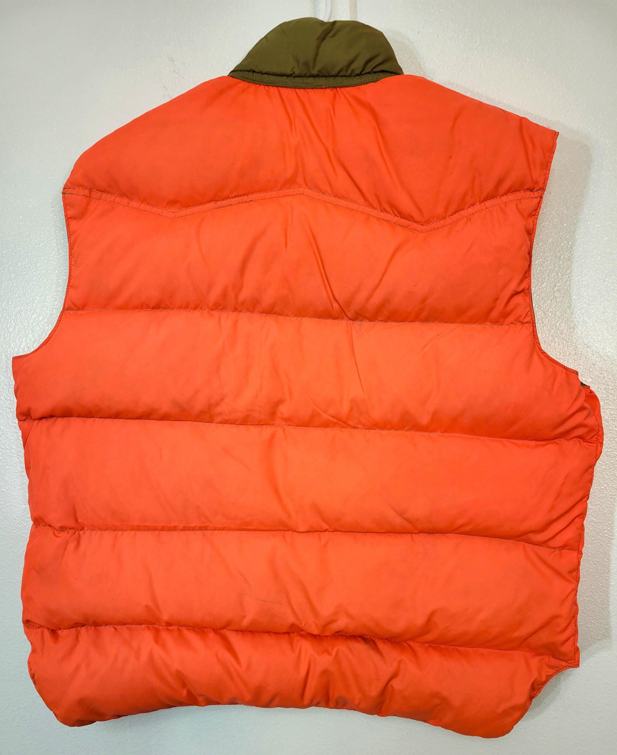Vintage 1970s? Comfy Western Reversible Safety Orange/green