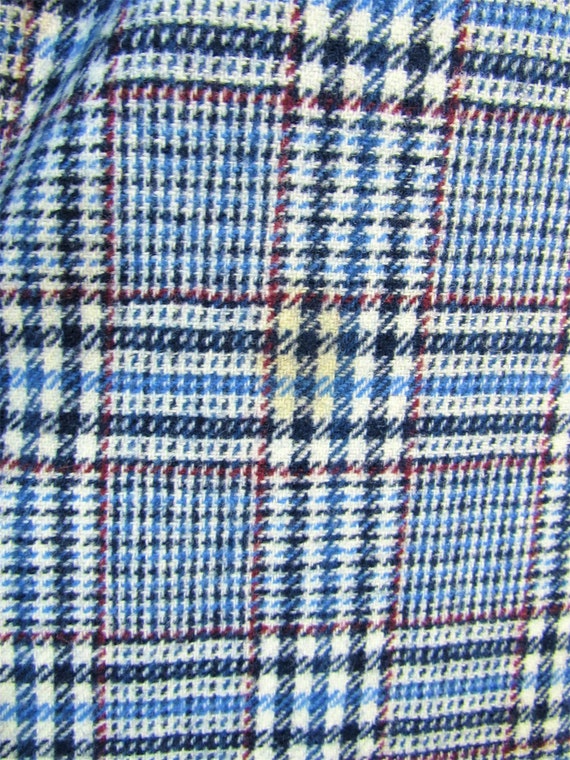 Vintage Pendleton Blue and Red Houndstooth Check … - image 8