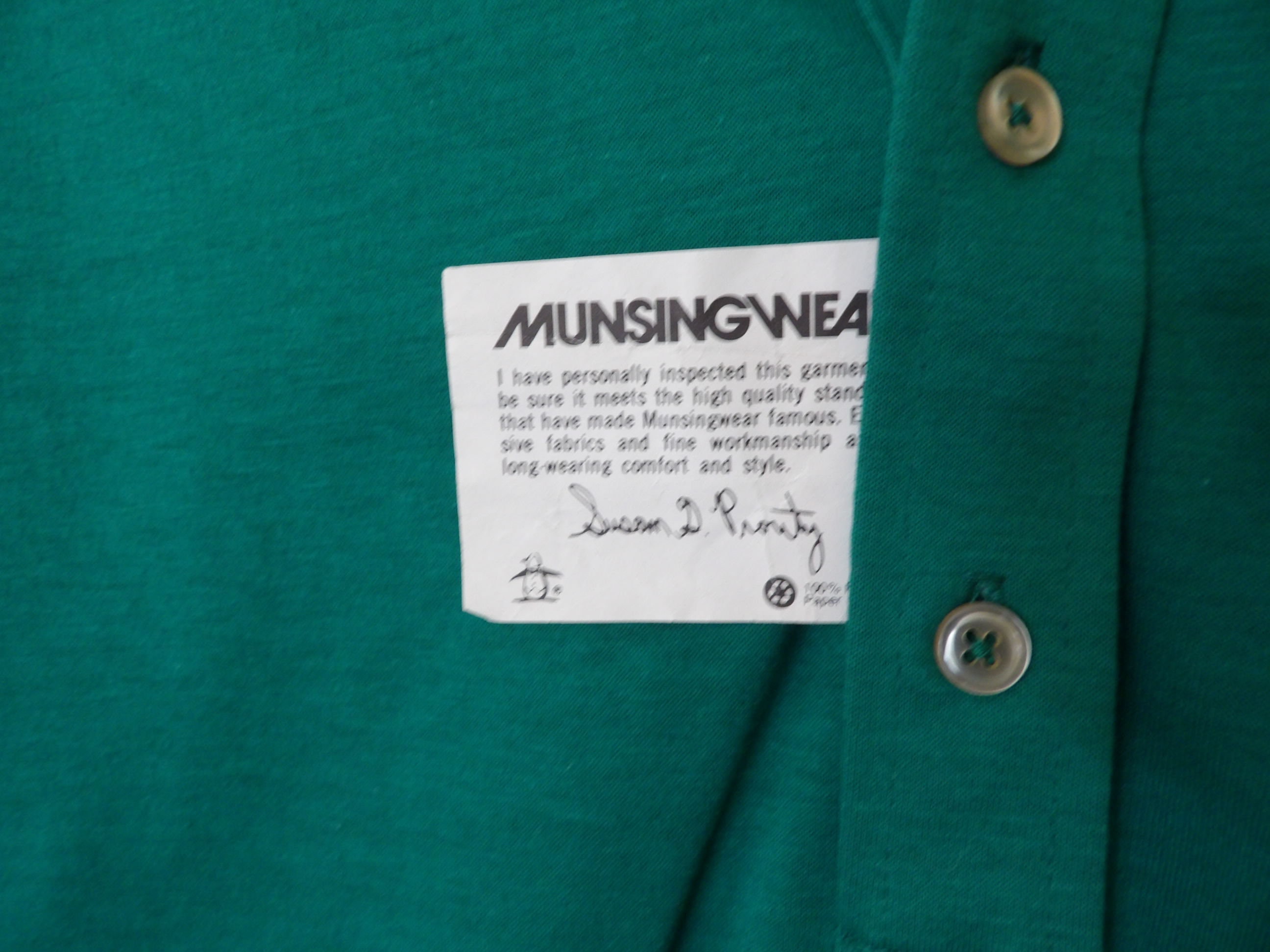 Vintage 1970s/80s Munsingwear Grand Slam Long Sleeve Polo
