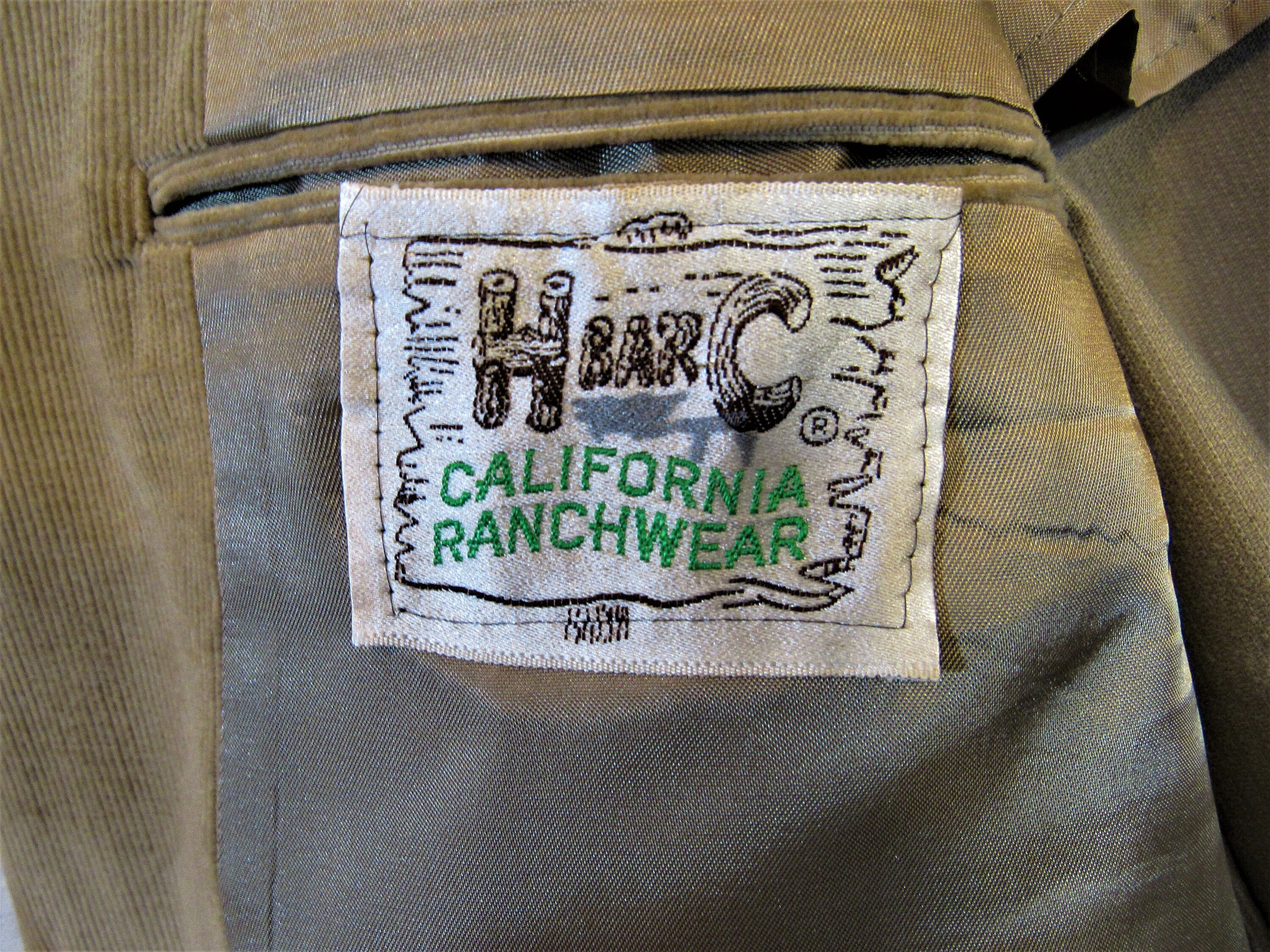 H Bar C California Ranchwear Tan Corduroy Western - Etsy