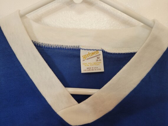 Vintage 1970s - early 80s Sportswear blank blue t… - image 2