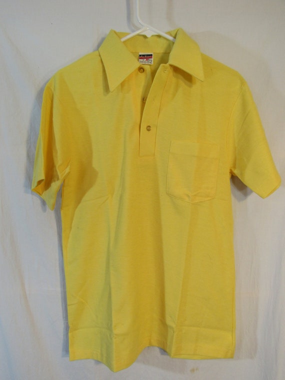 Vintage 1970s Unworn Action by Kmart Yellow Piqu Poly cotton