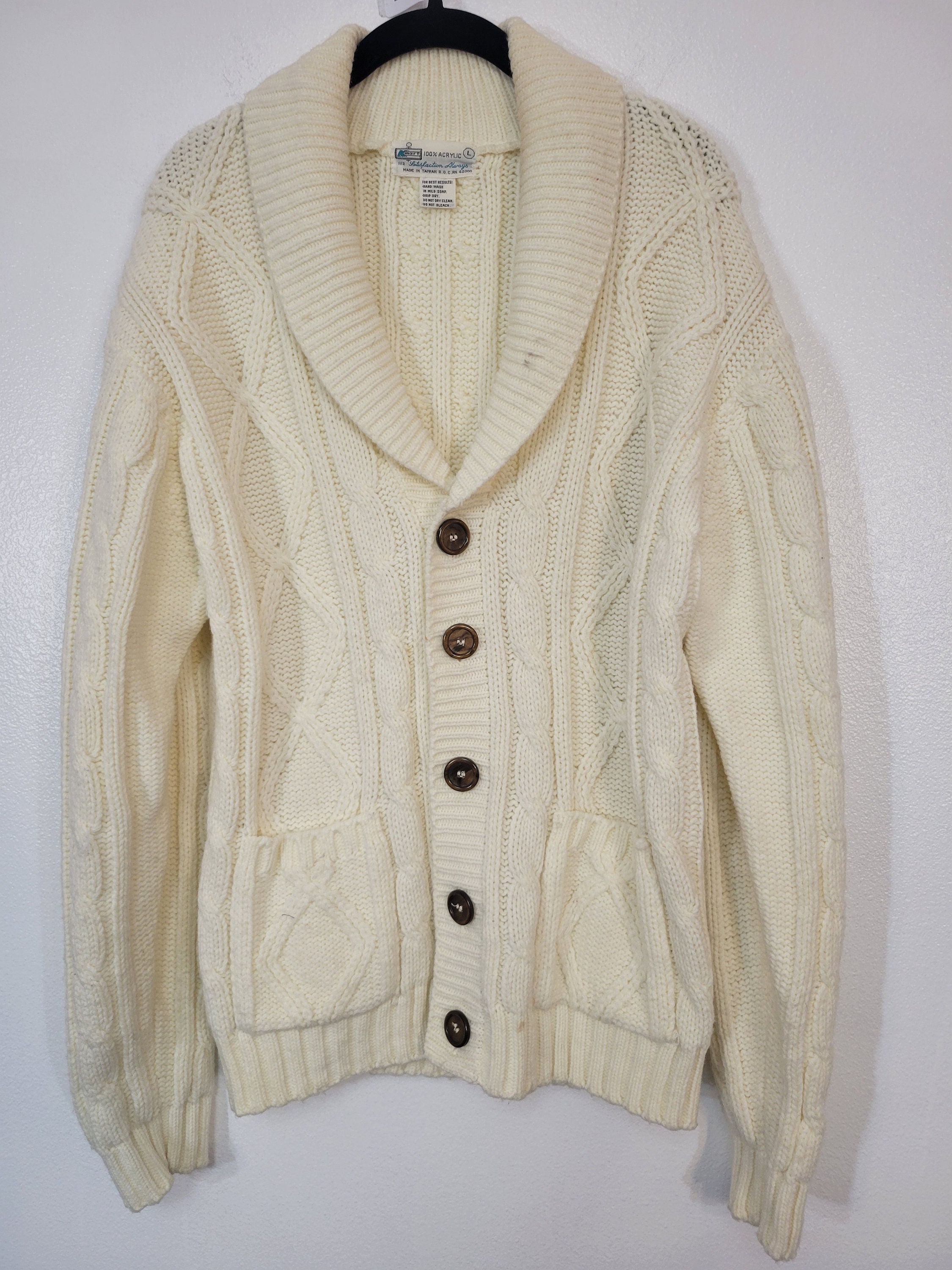Big Collar Cardigan Etsy