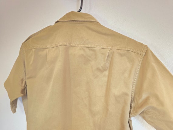 Vintage U.S. Military tan cotton uniform short sl… - image 4