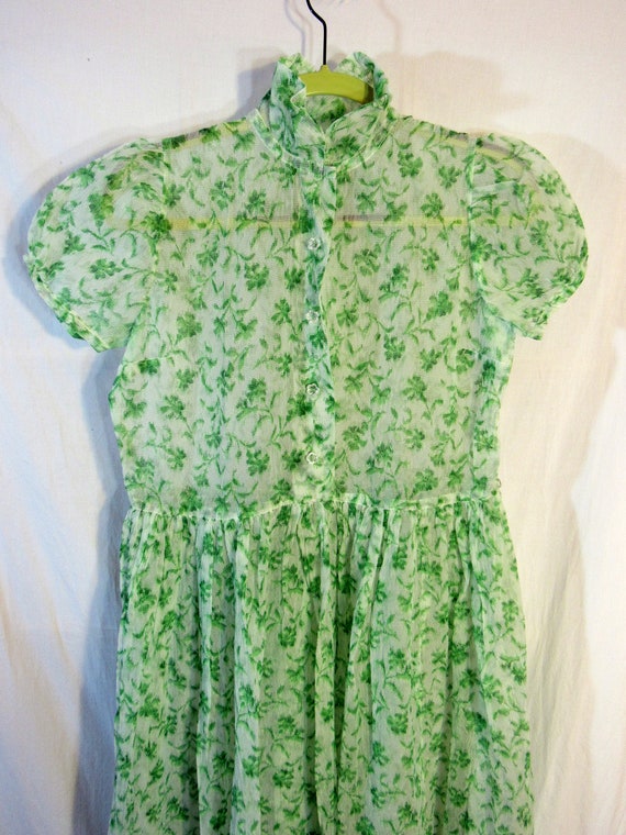 Vintage 1940s/50s chiffon Unknown Maker Button To… - image 2