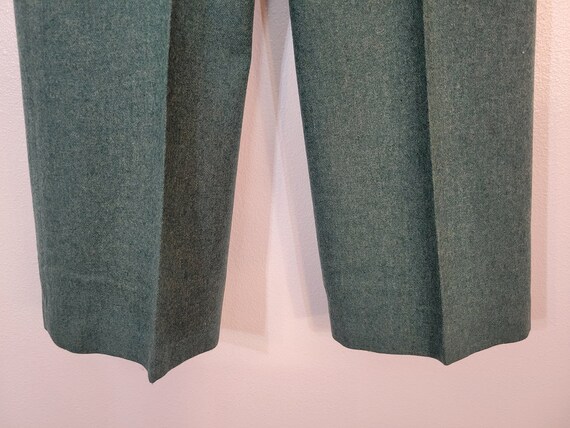 Vintage 1970s Junior House Green Wool Blend Flare… - image 6