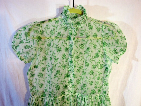 Vintage 1940s/50s chiffon Unknown Maker Button To… - image 3