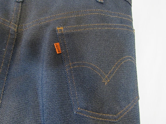 Vintage 1970s Levi's Orange Label Polyester Dark … - image 4