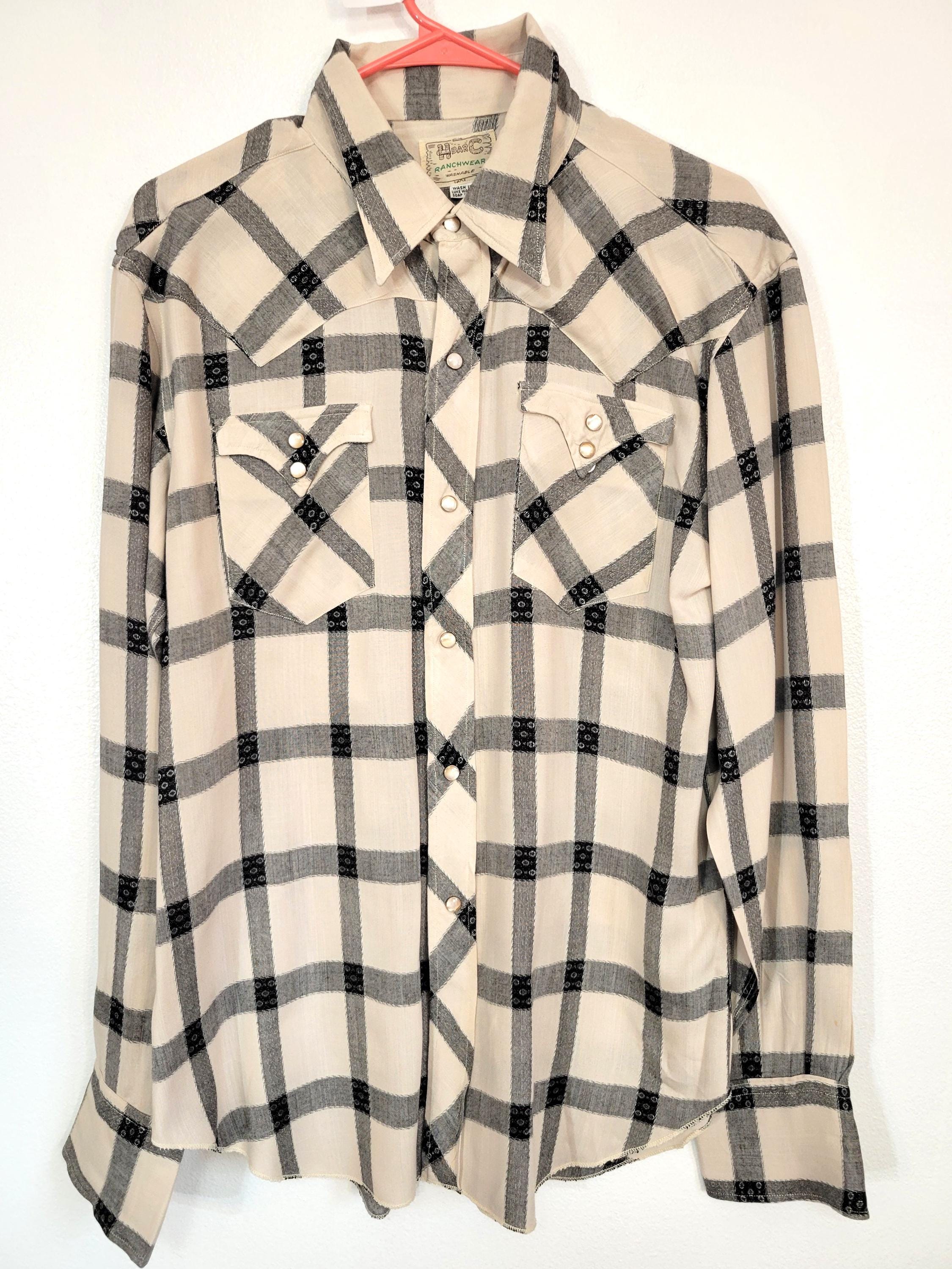 トップス 40s vintage cotton rayon shirt Vintage Rayon Shirt - Etsy