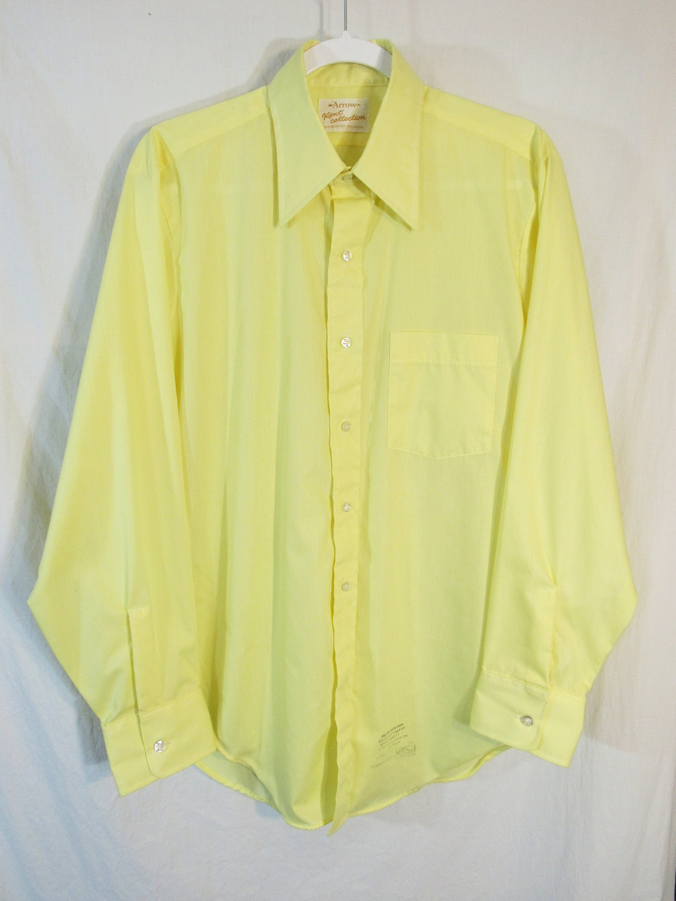 arrow long sleeve dress shirts Arrow- Long Sleeve Button Down Men's Dress Shirt- Striped- Large- Wrinkle Free