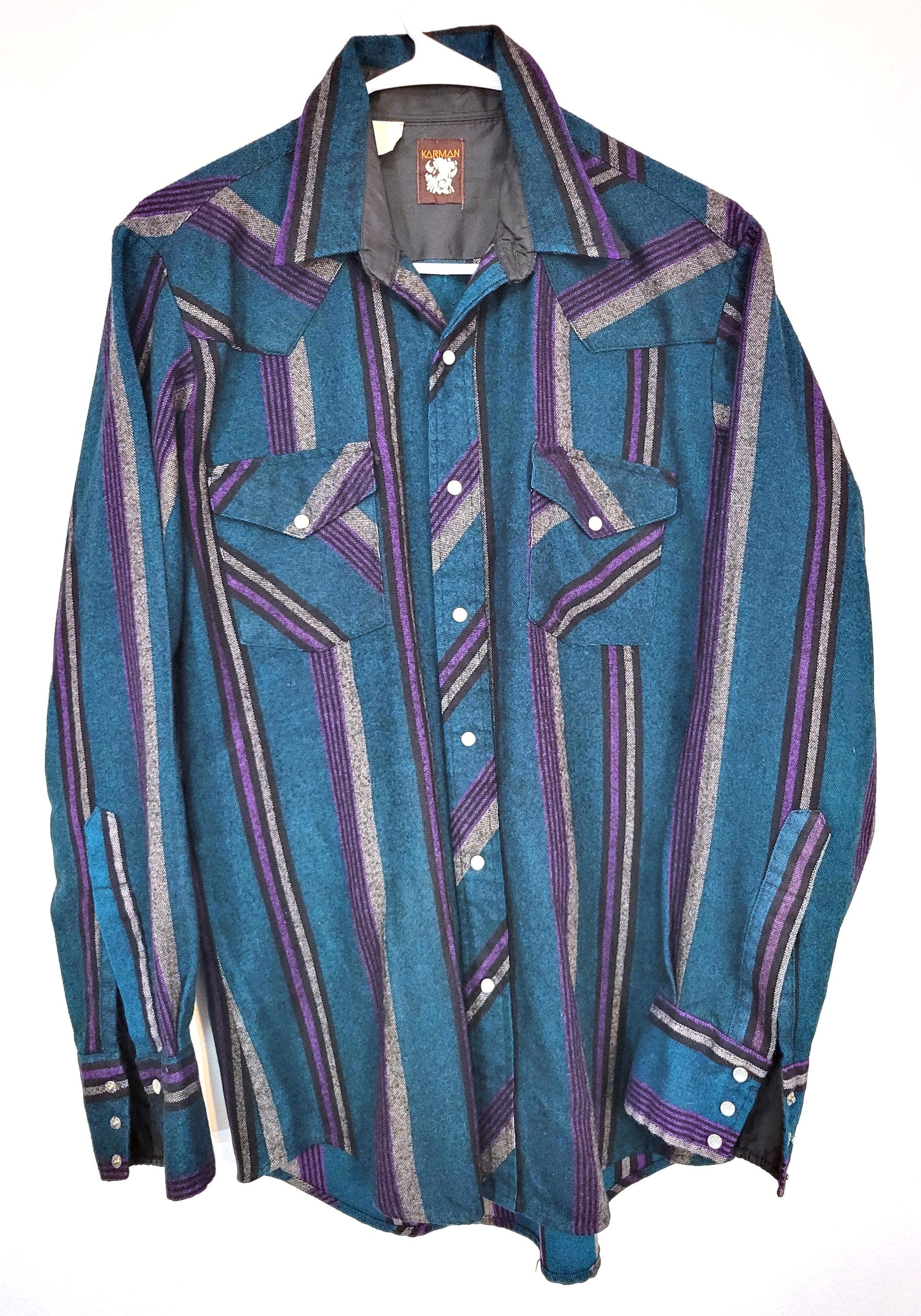 Striped Pearl Snap - Etsy