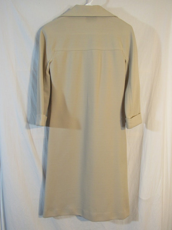 Vintage Butte Knit Beige Polyester Dress 3/4 Slee… - image 6