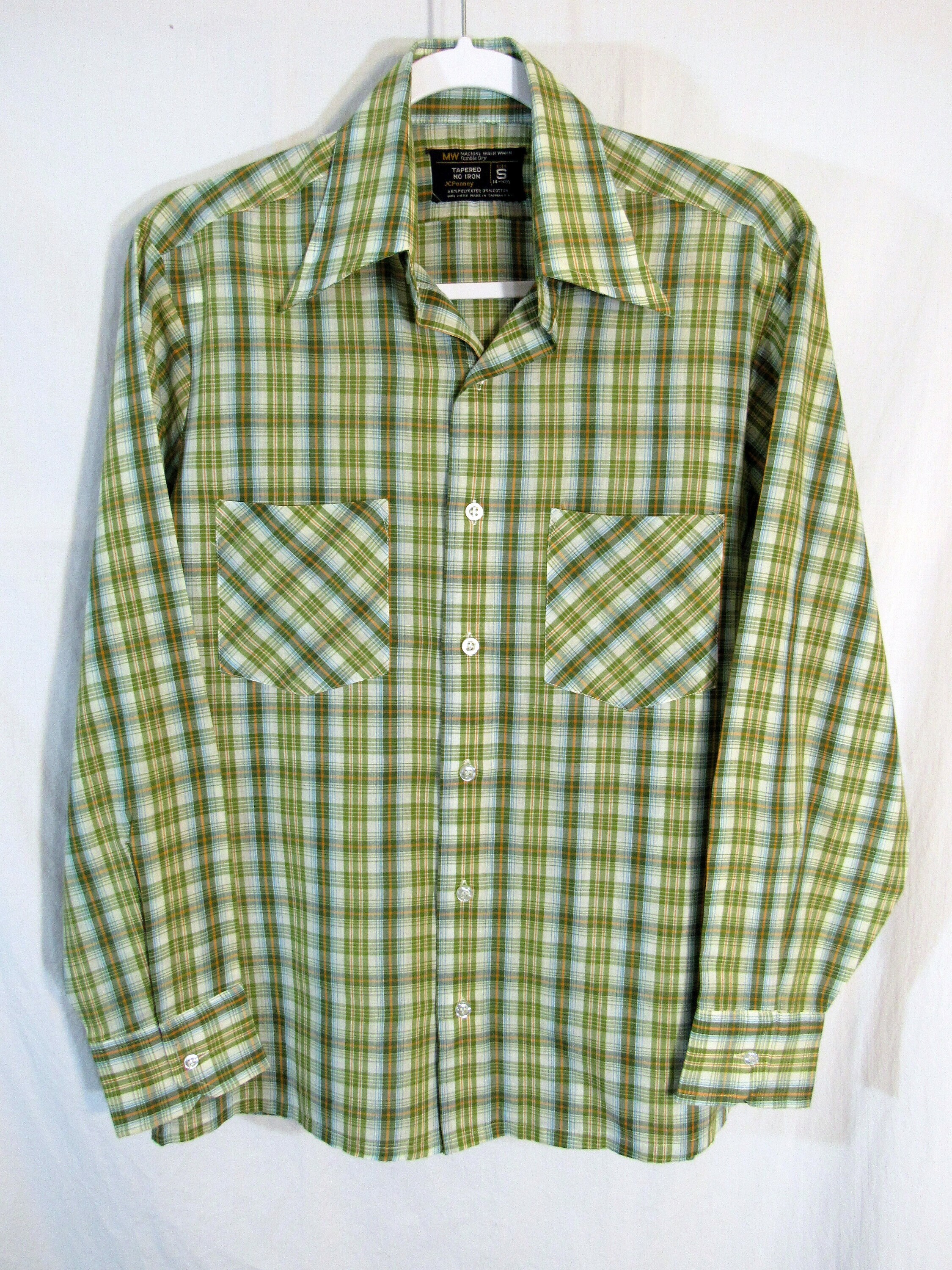 knee length dresses for ladies 70'S JCPenney BIG MAC Long Sleeve Heavy Flannel Check Shirt Men's Medi   vintage-clothing-store-jam