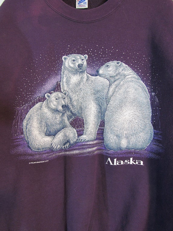 Polar Bear Graphic Sweatshirt, Women's Size 2X, Pu