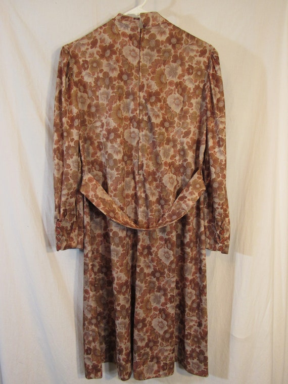 Vintage Homemade 1970s Brown Floral Button Bodice… - image 7