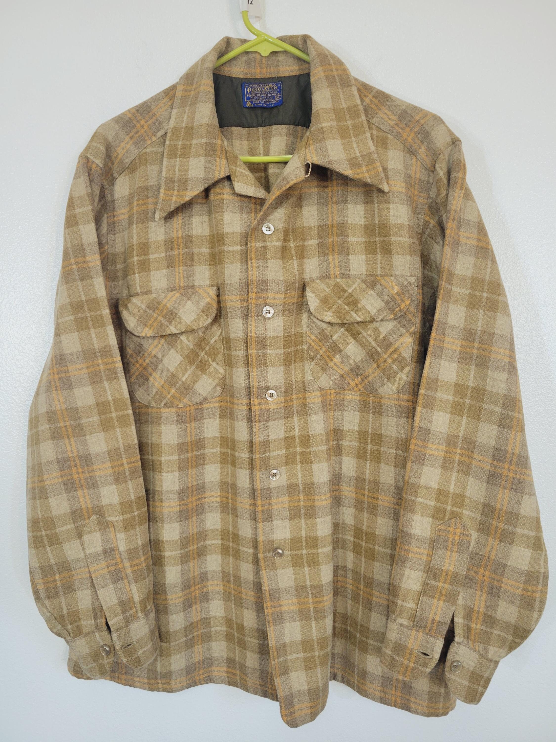 Vintage Late 60's 70's Pendleton Board Shirt Men's XL Brown Vintage Late 60's 70's Pendleton Board Shirt Men's XL Brown