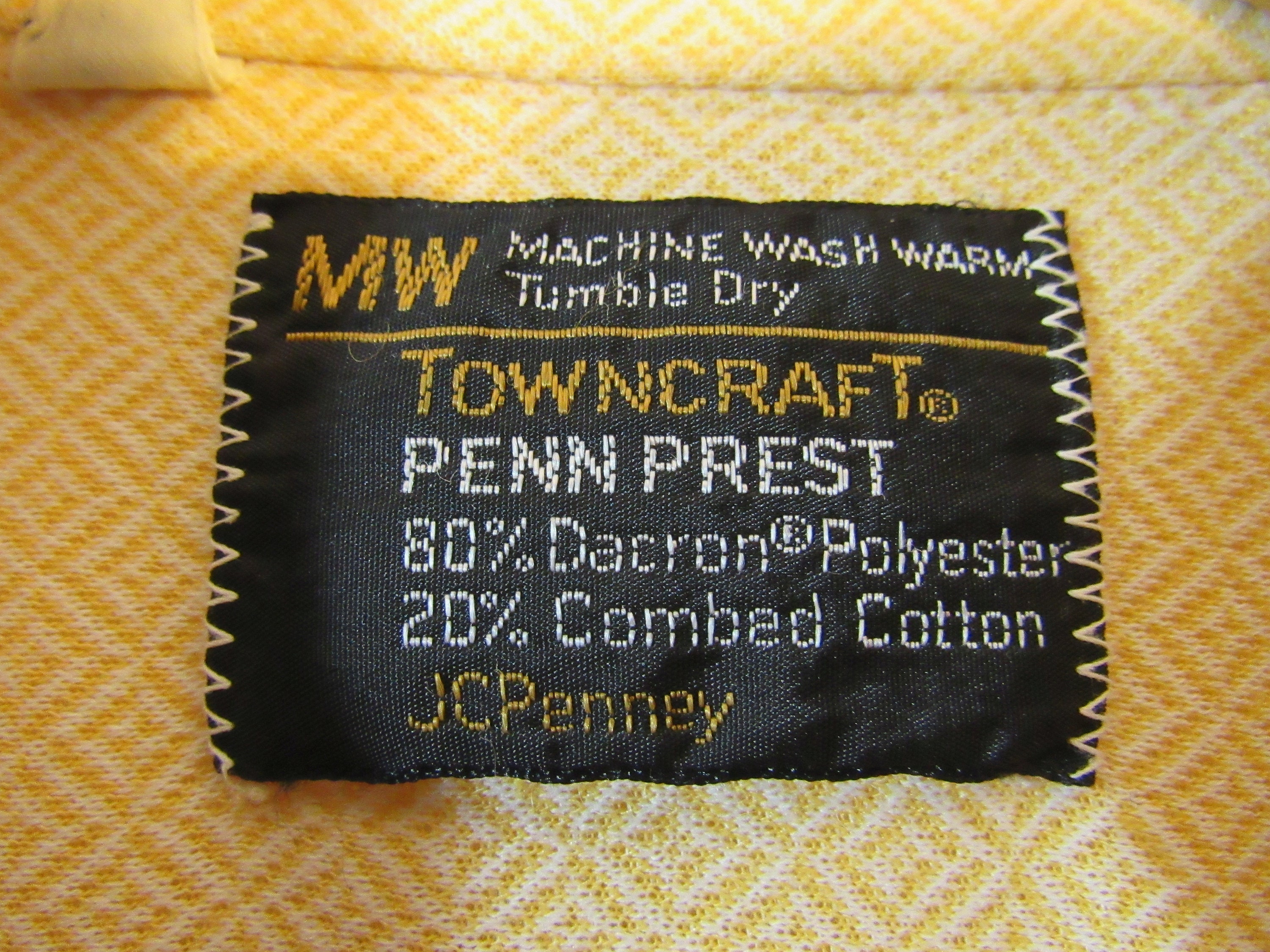 1970s Vintage Jcpenney Men's Towncraft Penn Prest Short 1970s Vintage Jcpenney Men's Towncraft Penn Prest Short