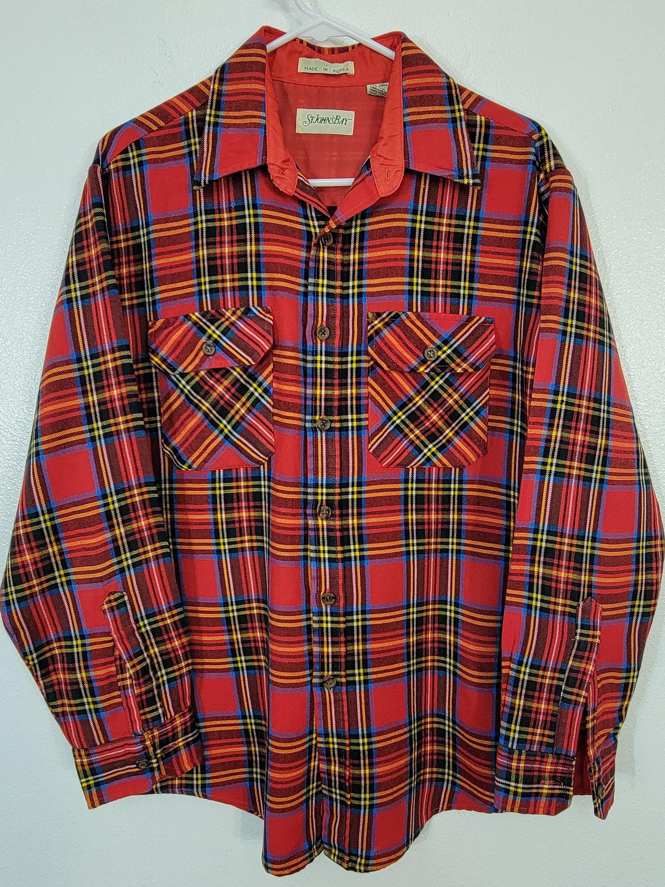 アリス80s' bigmac st john's bay vintage ST JOHN'S BAY × BIGMAC 80s USA made BIG MAC FLANNEL long