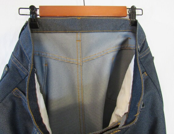 Vintage 1970s Levi's Orange Label Polyester Dark … - image 6