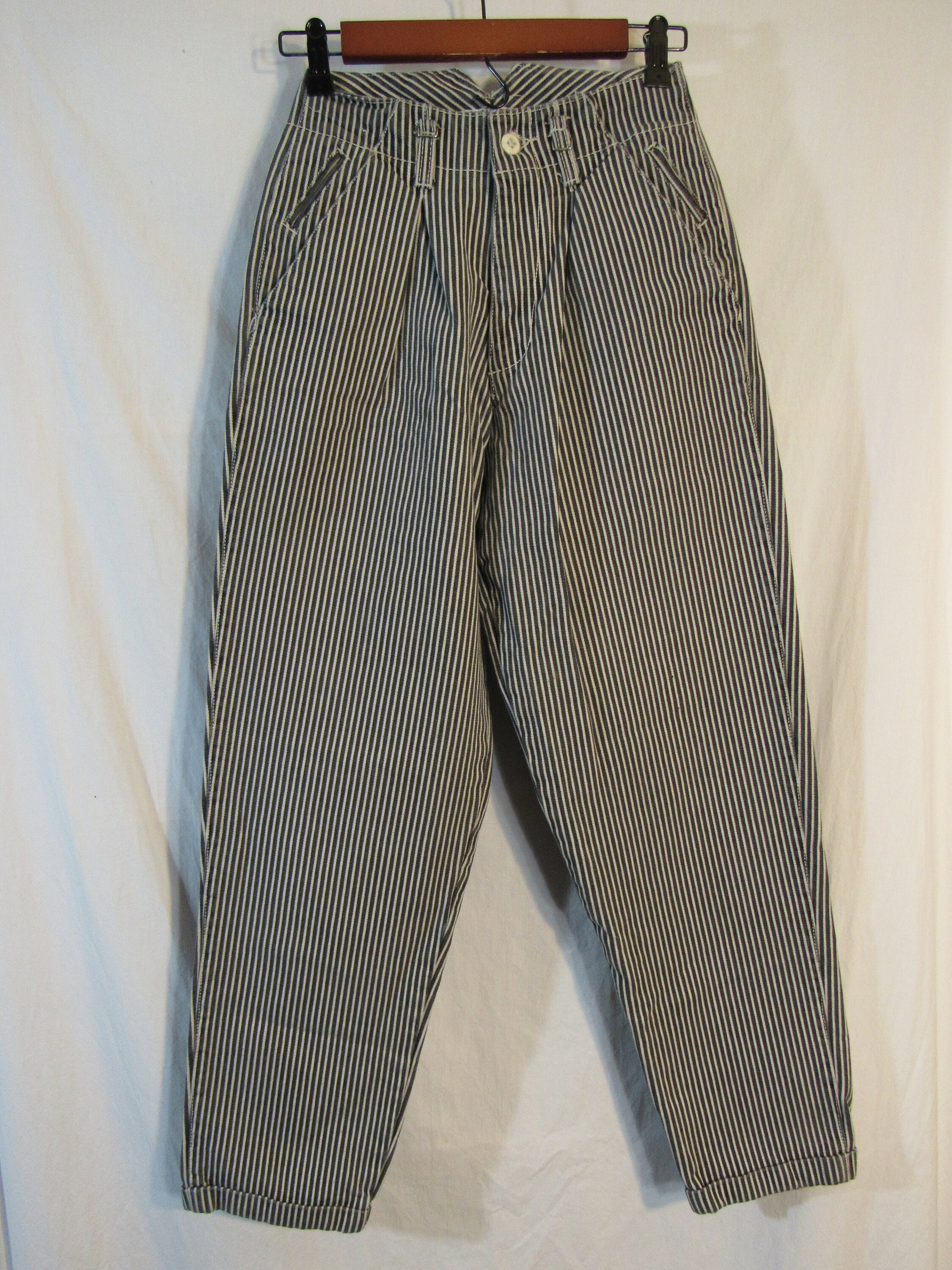 80s Striped Jeans - Etsy