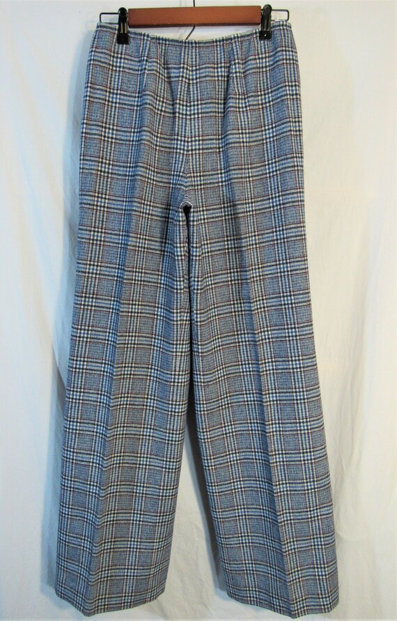 Vintage Pendleton Blue and Red Houndstooth Check … - image 5