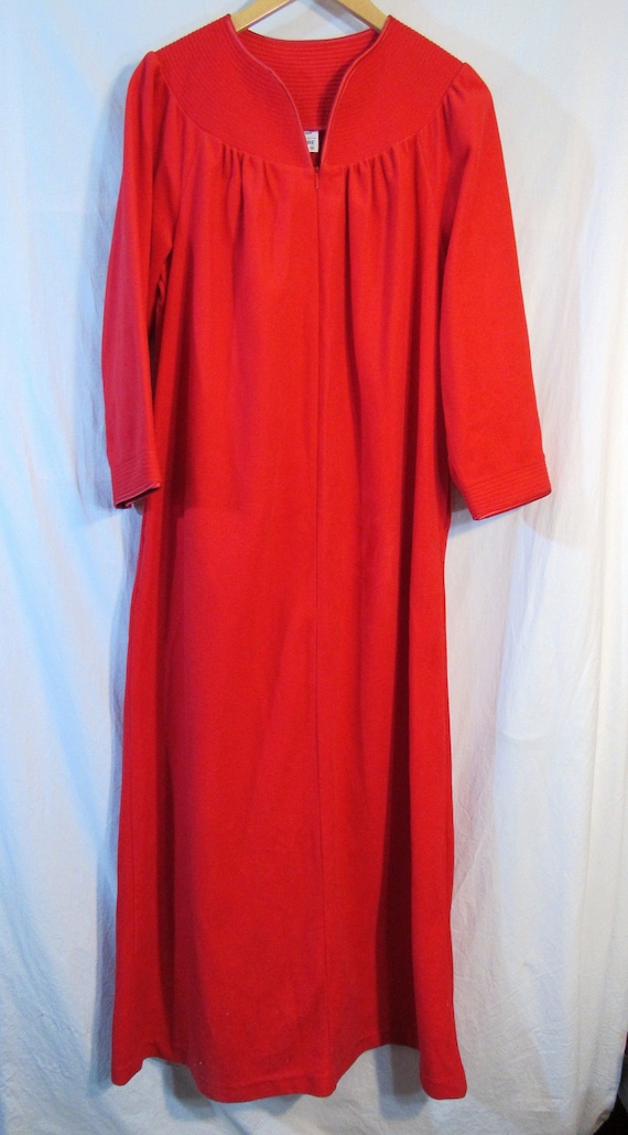 Vintage 1970s Jcpenney Women s Red Half Zip Misses Long Robe Size M Bust 46 Never Worn Etsy Canada