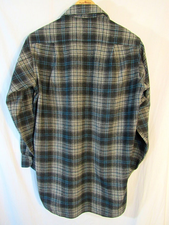 Vintage Plaid Pattern Men's Flannel Long Sleeve Button Shirt