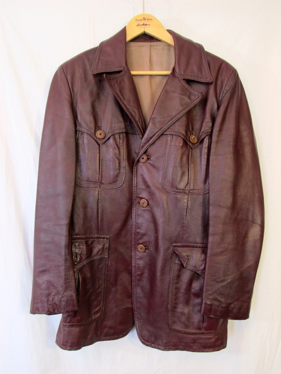 Vintage 1970s Montreal Leather Garment Men's Western - Etsy Canada