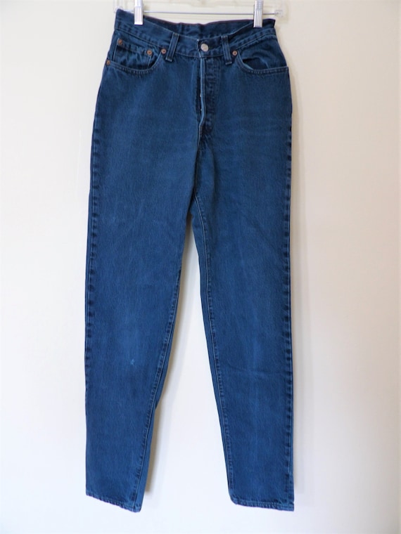 Vintage 1992 Levi's Women's 501 0672 Button Fly Blue Jeans Tag 9 M