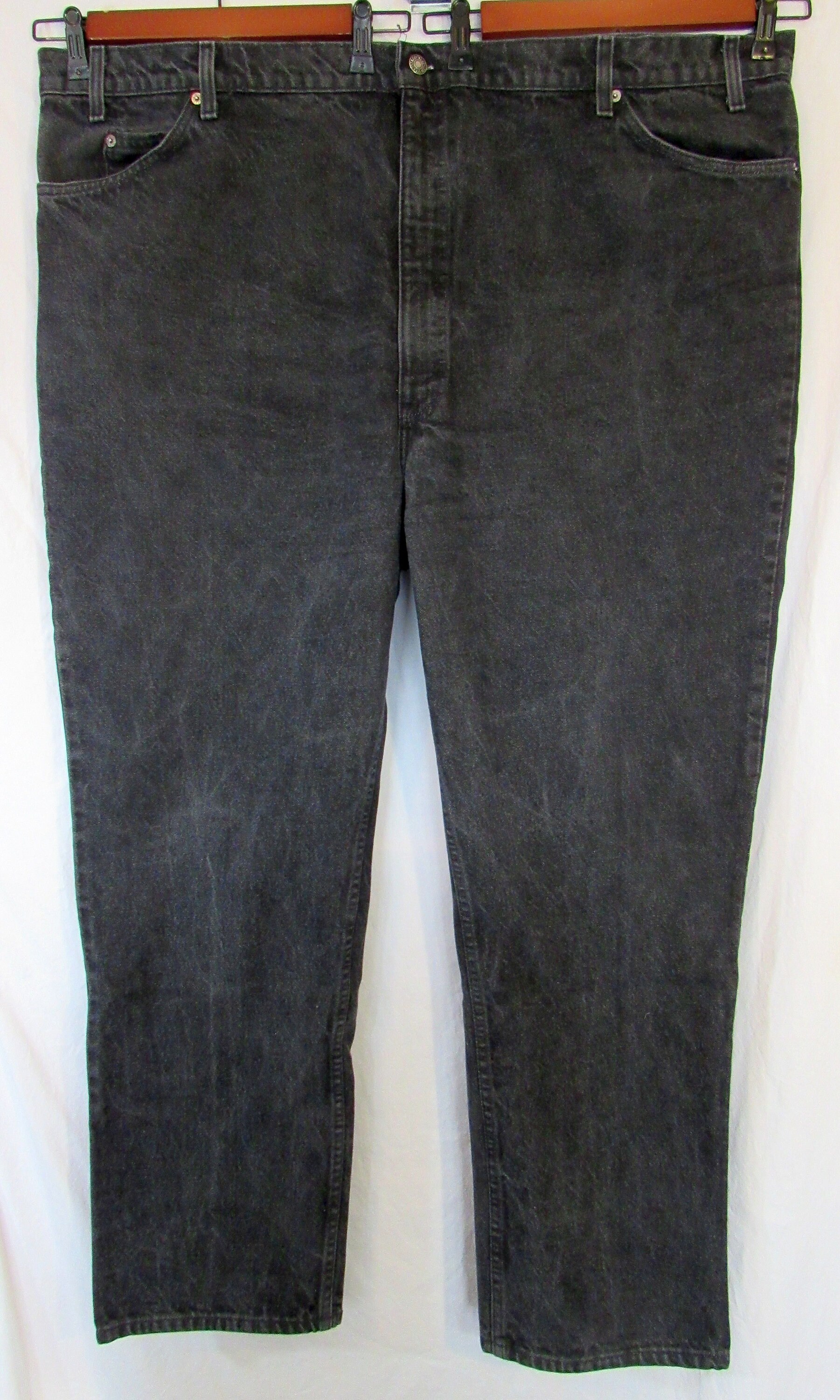 Vintage 1990s Levi's Brown Tab 540 Black Denim Jeans Tag
