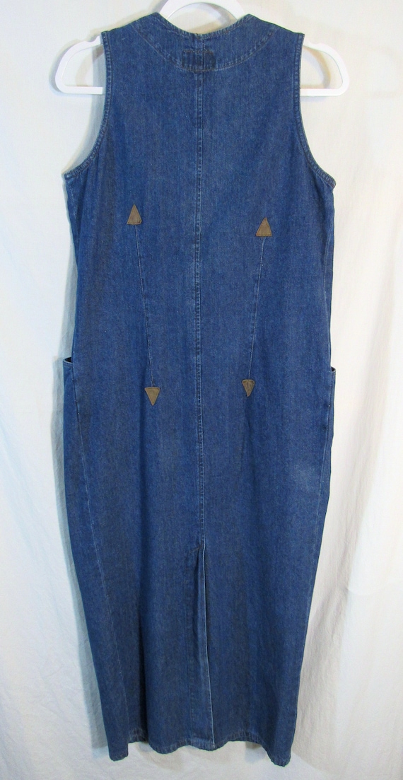 1990s Vintage Calamity Jeans Button Front Blue De… - image 2