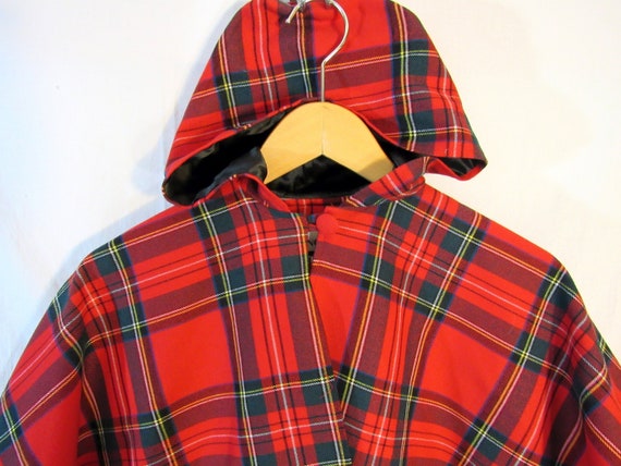 Vintage 1990s O'Neil of Dublin Plaid Hooded Shoul… - image 4