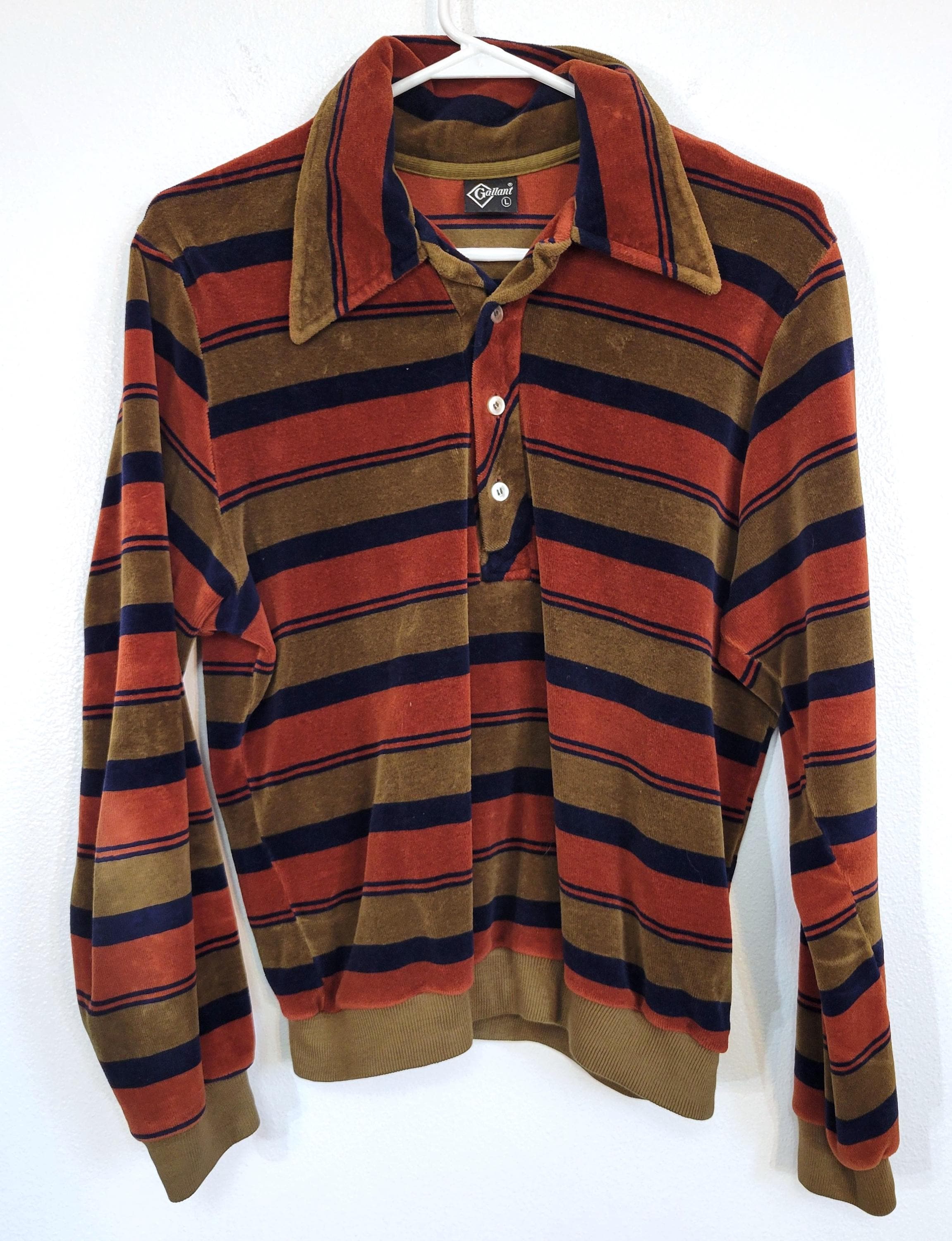70s Striped Polo - Etsy
