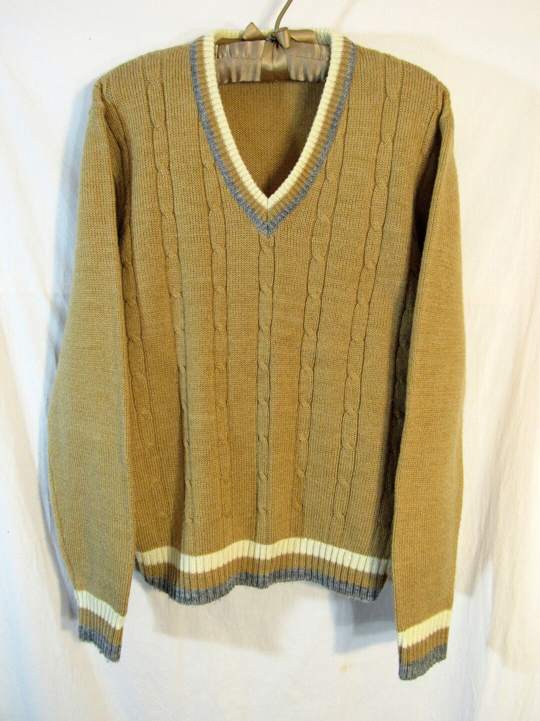 Kmart Yes, a Troy Hill by Kmart Men's Vneck Pullover Cable Knit