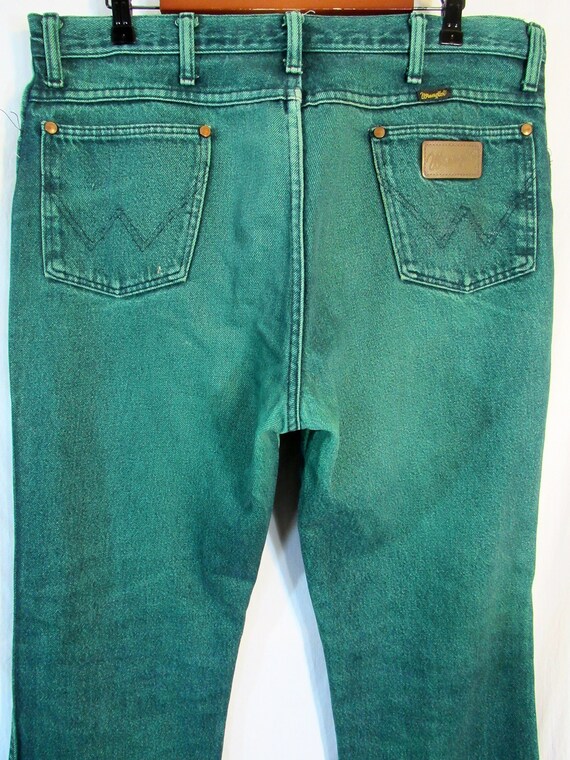 Vintage 1990s Wrangler Women's Stonewashed Green Overdyed Denim High Waist  Mom Jeans, Size 37 X 33, Made in USA - Etsy