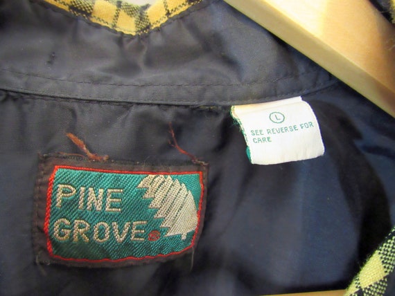 Vintage 1980s Pine Grove Men's Yellow & Black Pla… - image 2