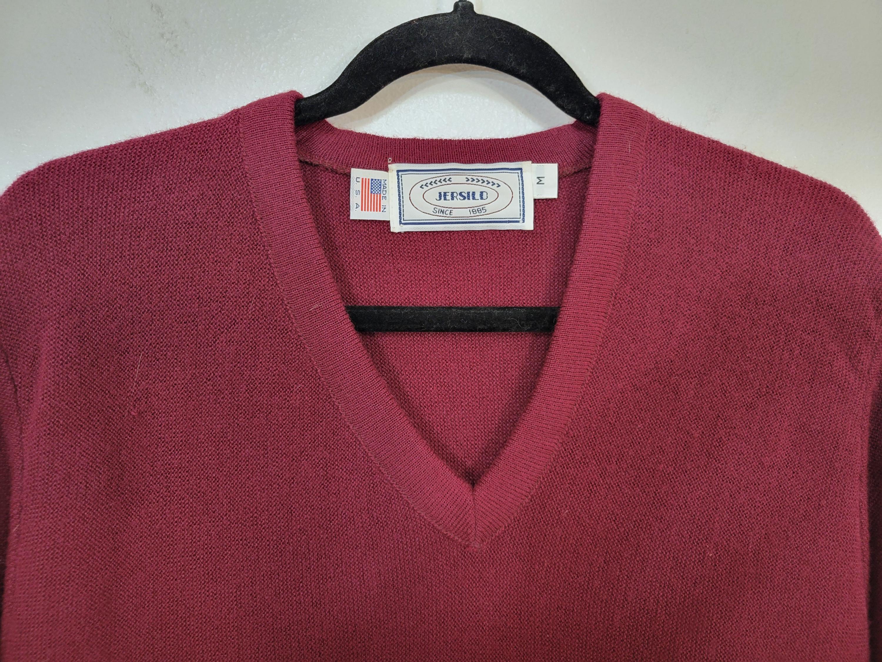 80年代ヴィンテージのJersildメンズMアクリルプルオーバーカーディガン