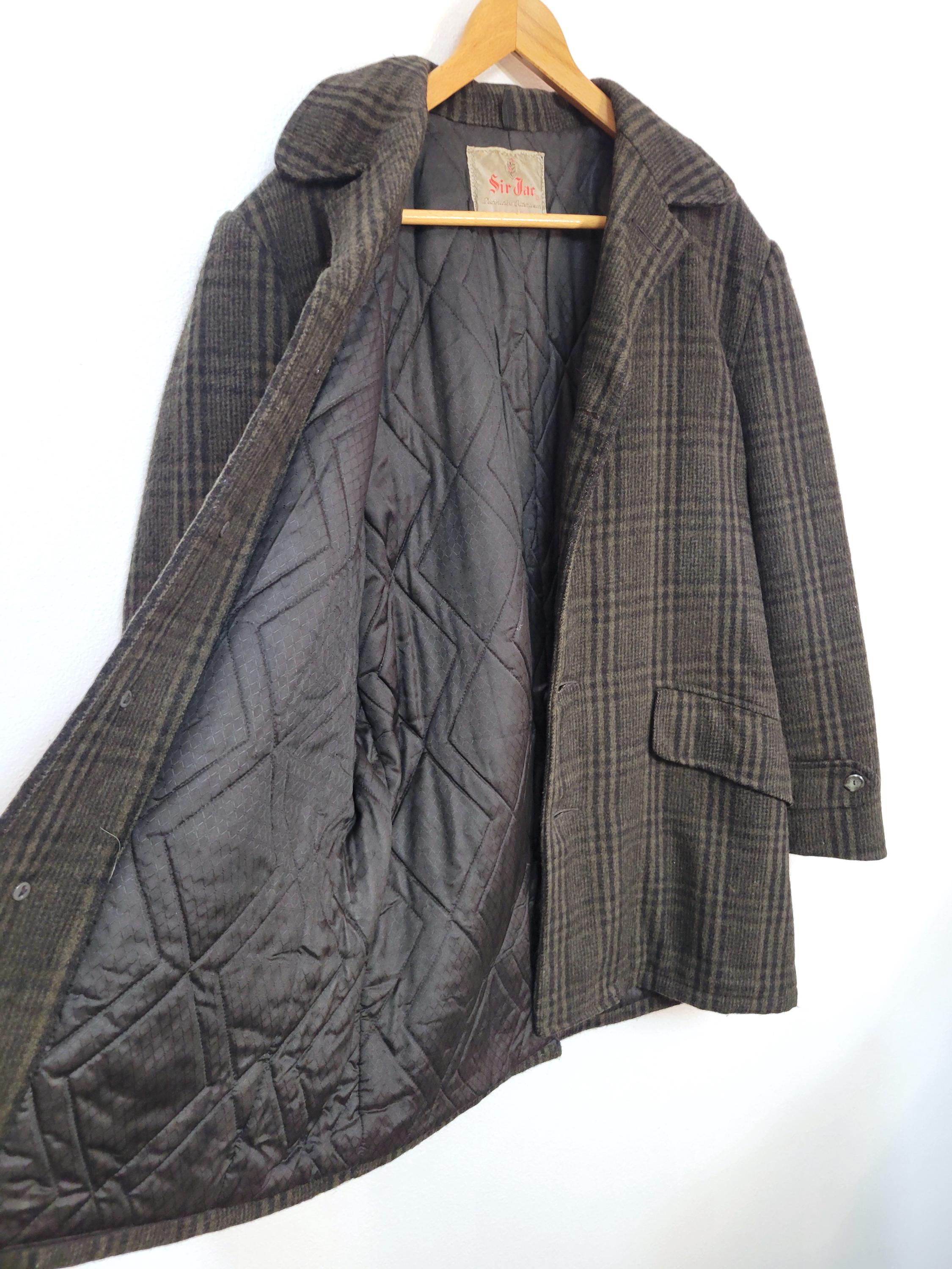 46 Rond Jacket Man 1950s Sir Jac Men's 46 Chest Long Wool Button Front Coat! Green and ...