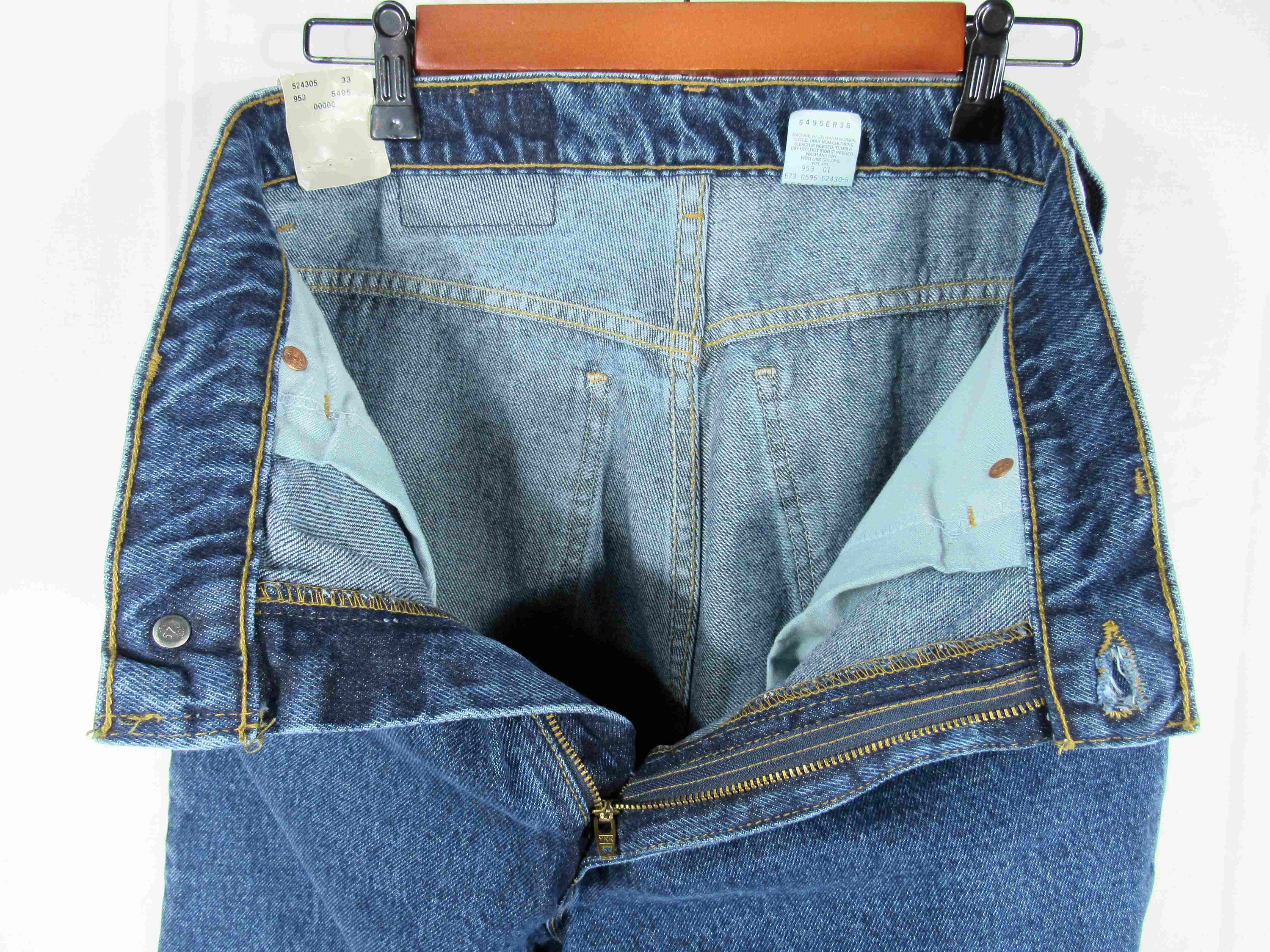 Deadstock 90s Vintage Levi's Women's Orange Tab 15921 Blue Denim