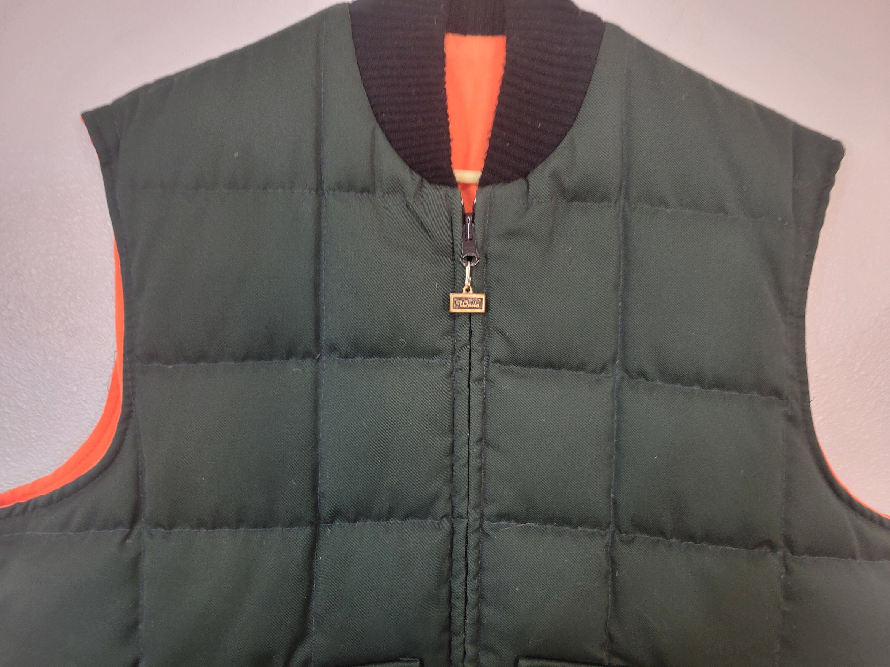 Vintage 1980s Walls Blizzard-pruf Down Safety Orange/green