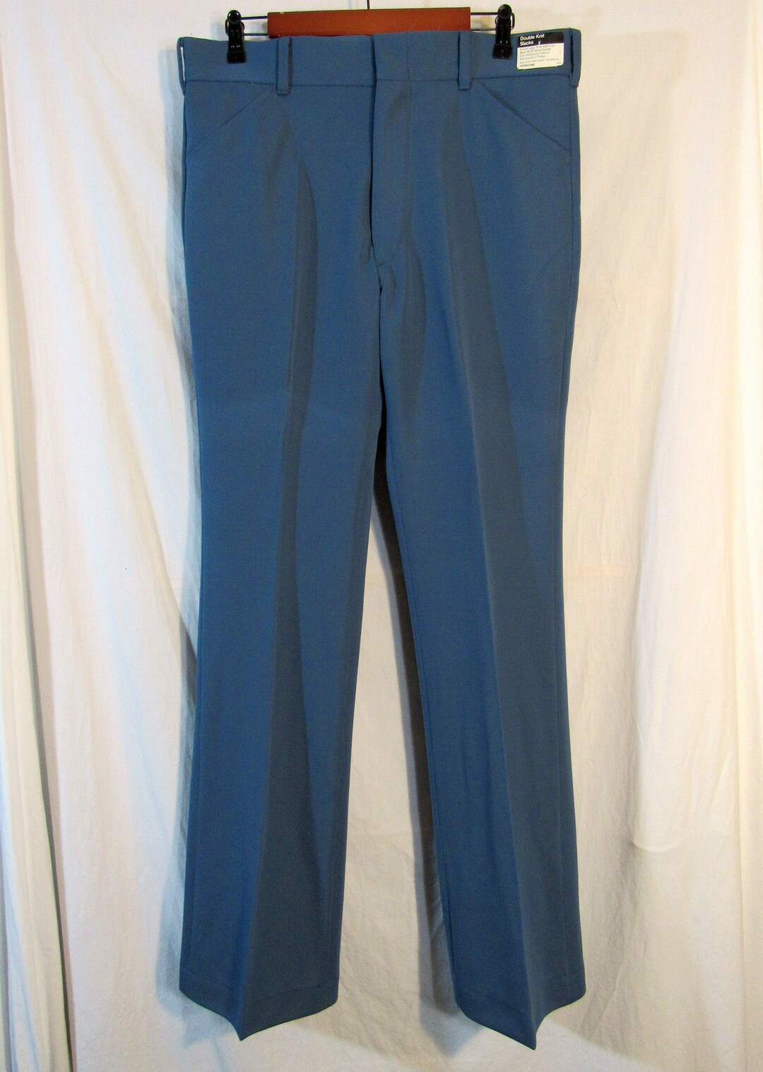 Deadstock Mod 1970s Vintage Jcpenney Men's Double Knit Flare Leg Slacks