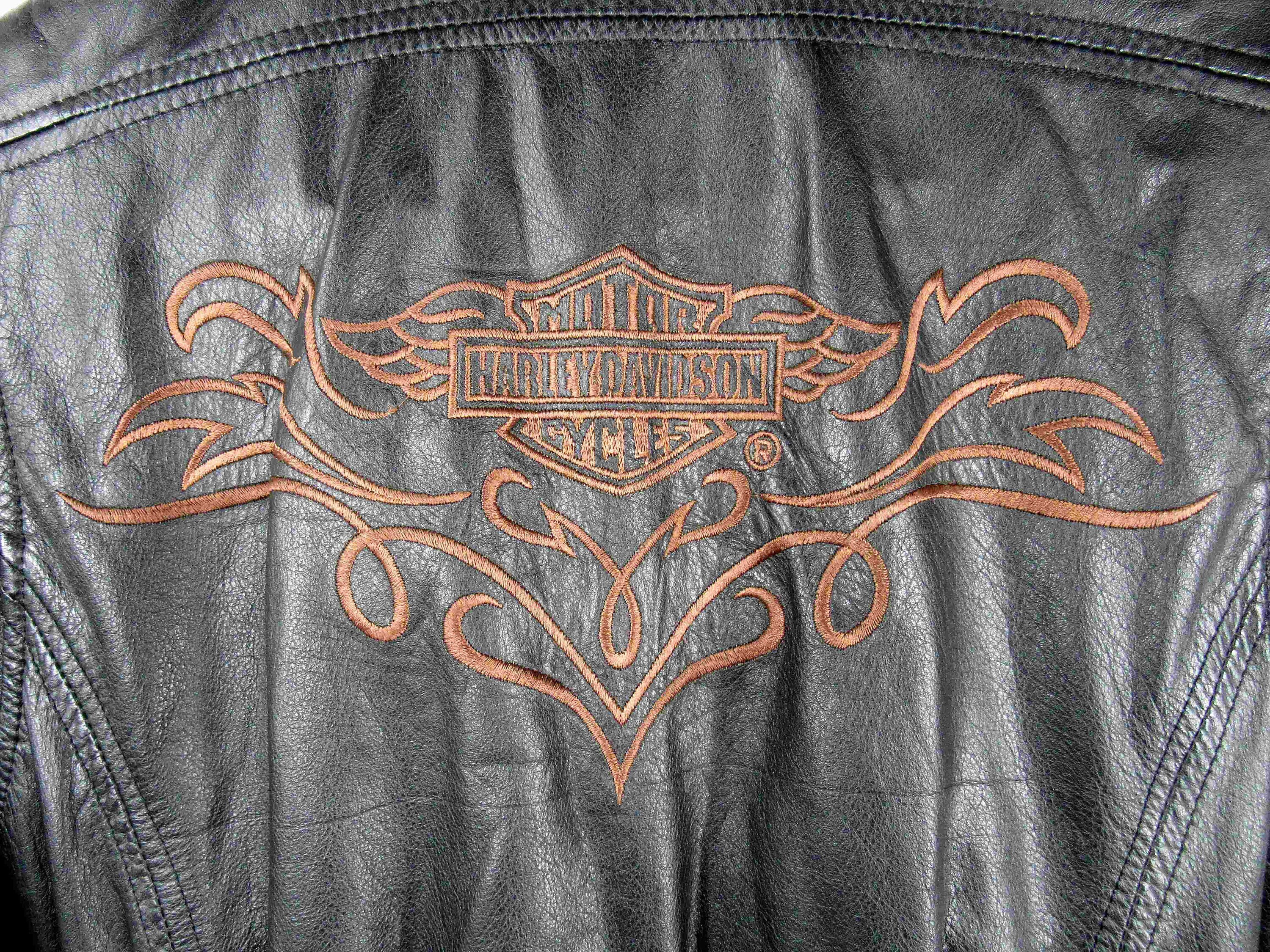 Womens 90's Leather Harley Jacket - Etsy Womens 90's Leather Harley Jacket - Etsy