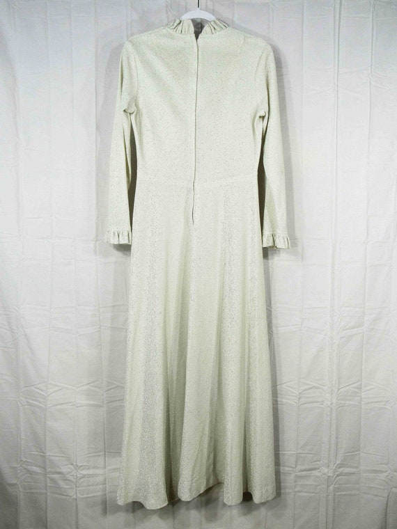 Long Sleeve Full Length Dress w/ Ruffled Neckline… - image 2