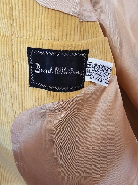 Dude! Vintage 1970s Brad Whitney Western Tan Corduroy Soft Suede