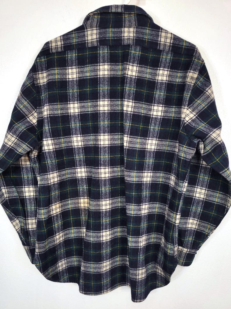 Pendleton wool men's xl plaid shirt! Authentic Dress Gordon Tartan, red green and black. Superb condition, no wear/holes, etc.! immagine 7