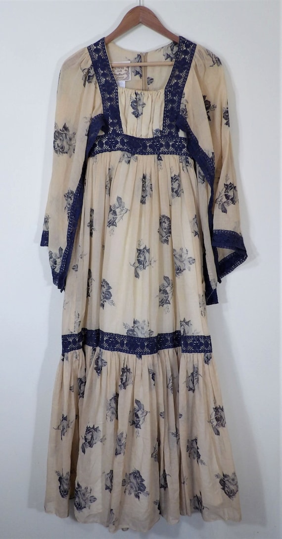 Gunne Sax by Jessica San Francisco Sheer Blue Rose