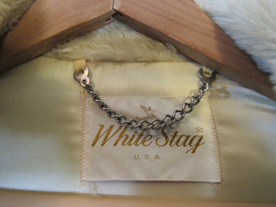 Vintage White Stag 1960s Women's Cream Faux Fur D… - image 2