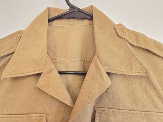 Vintage U.S. Military tan cotton uniform short sl… - image 5